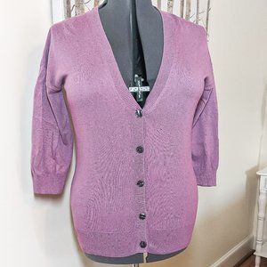 ~*Dana Buchman Mauve V-Neck Cardigan - Size M*~
